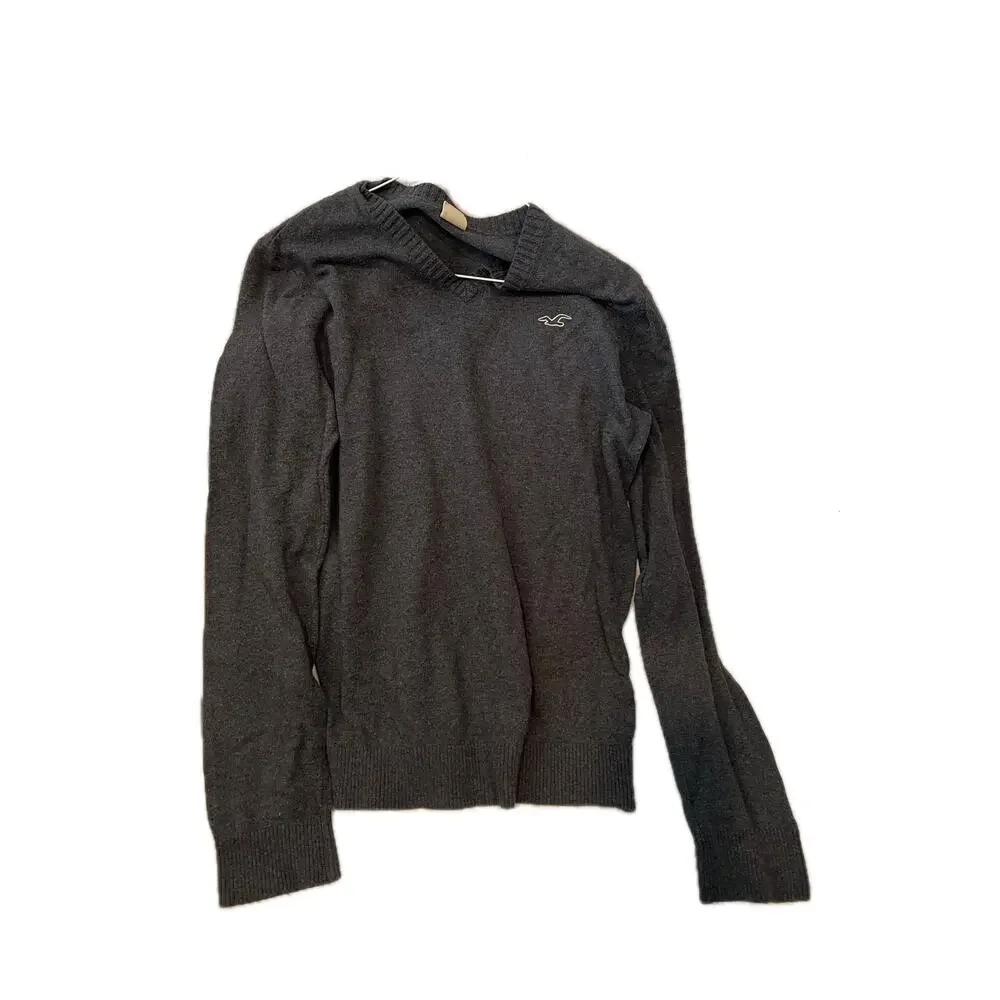 Hollister Gray Crew Neck Sweater Mens Medium